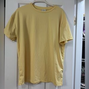 Gymshark x Whitney Simmons yellow oversized tee